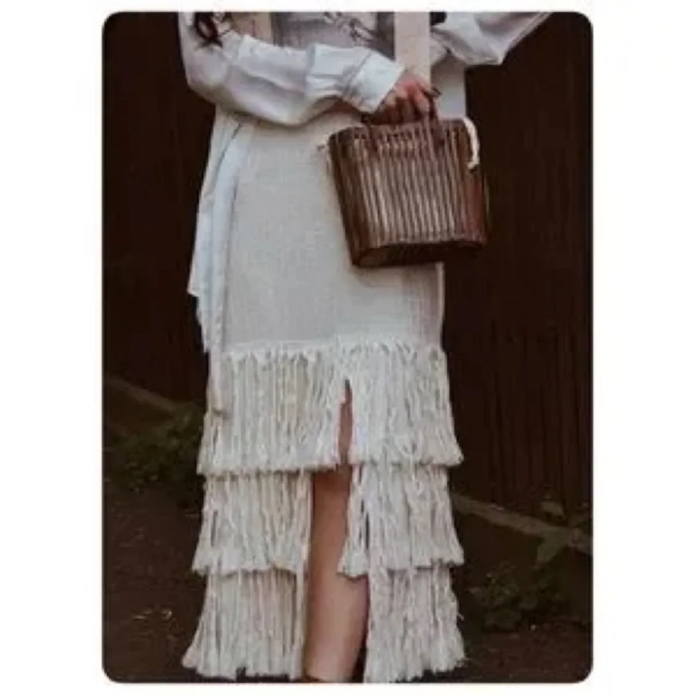 BNWT ZARA cream fringe dress - Picture 3 of 13